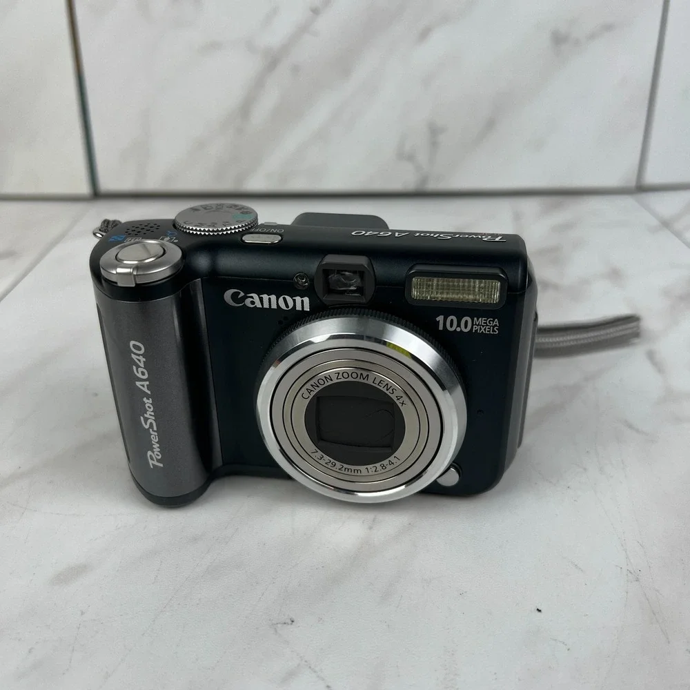 Canon PowerShot A640 10MP Black Digital Camera with 4X Optical Zoom - Tested